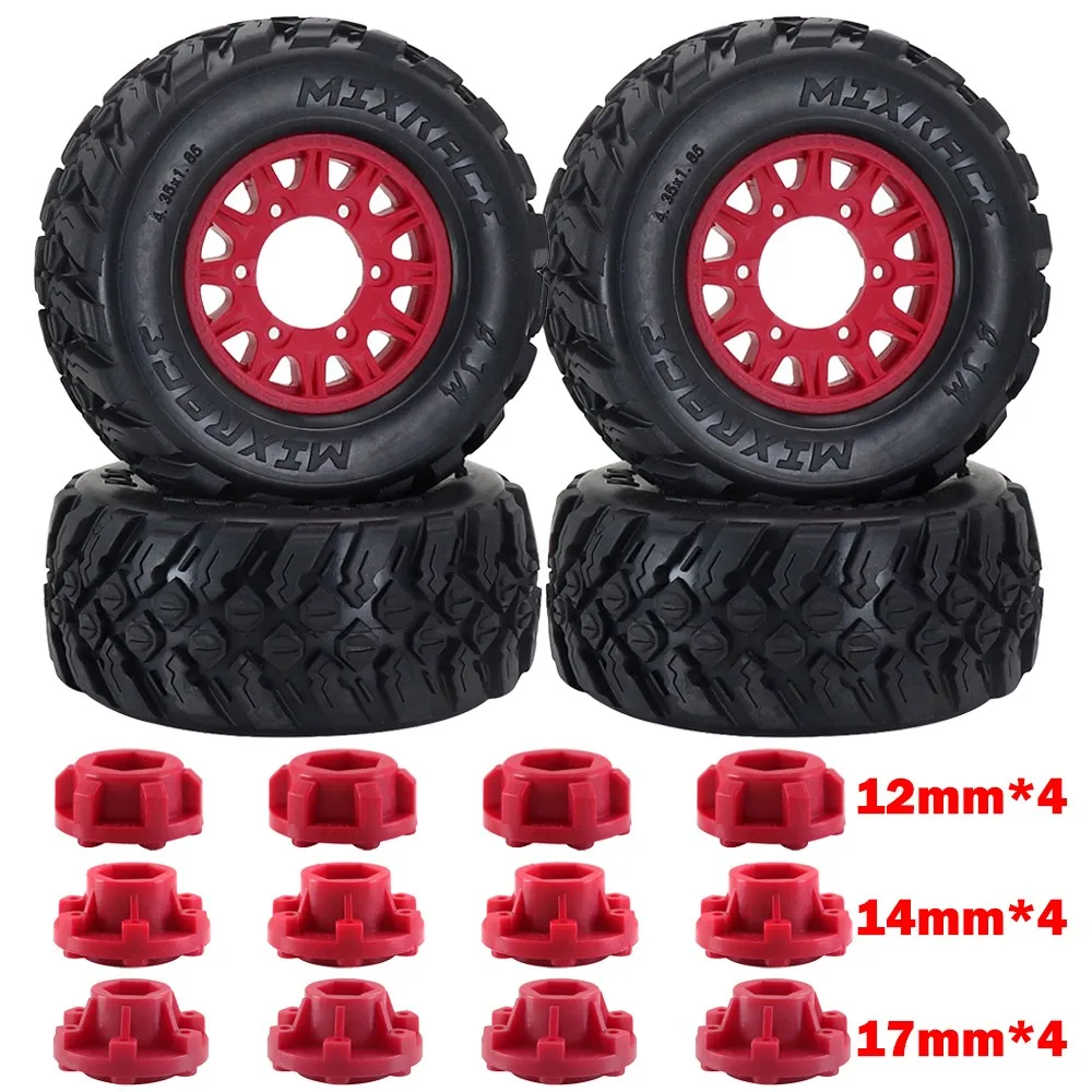 For 1:8 1:10 Trax/as Slash Huanqi 727 Arrma 112mm Tire Rc Car Short Card General Road Tire Upgrade Tire Adapter 12mm/14mm/17mm