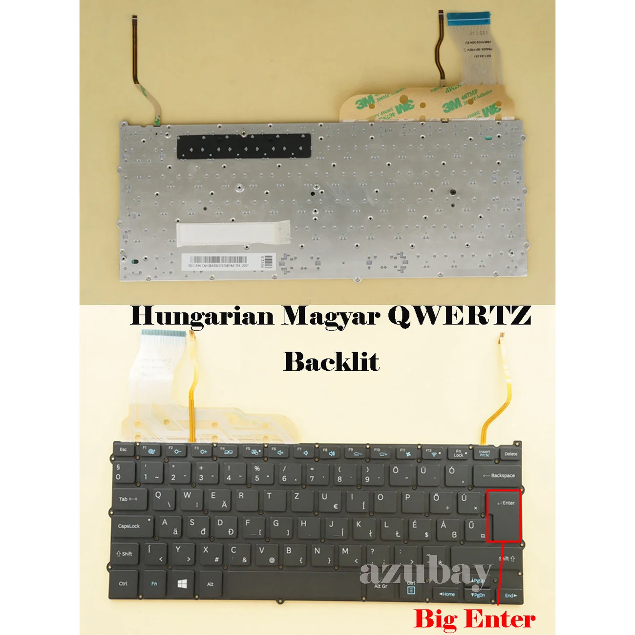 Hungarian Magyar QWERTZ Laptop Keyboard For Samsung NP940X3G NP940X3F NP940X3K, 940X3G 940X3F 940X3K  Backlit
