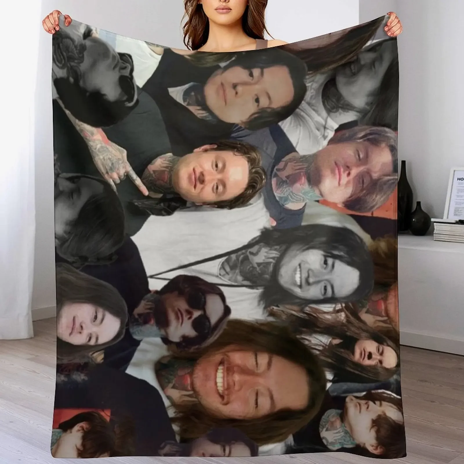

noah sebastian photo collage Throw Blanket Cozy Warm Blanket for Bed Room Decor