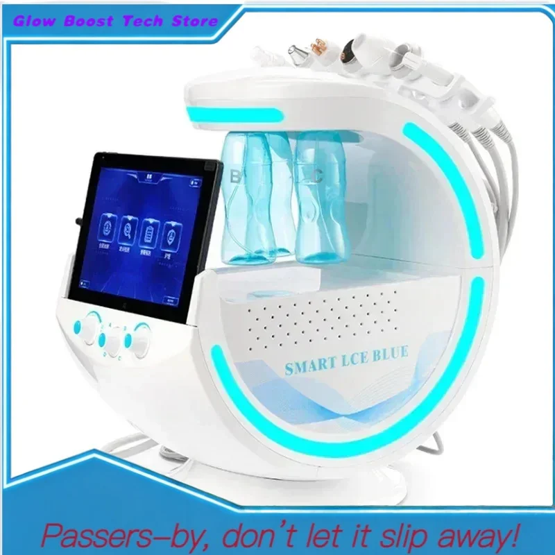 

Glow Blue-In-1 Multiunctional Treatment Device Dermabrasion Analyser Aquaacial