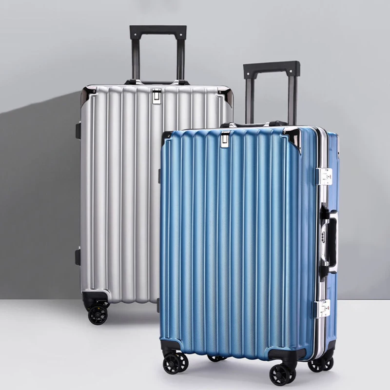 

Travel Luggage Aluminum Frame Models 20-28 inch Female Trolley Case Universal Wheel with USB High-capacity Password Suitcase