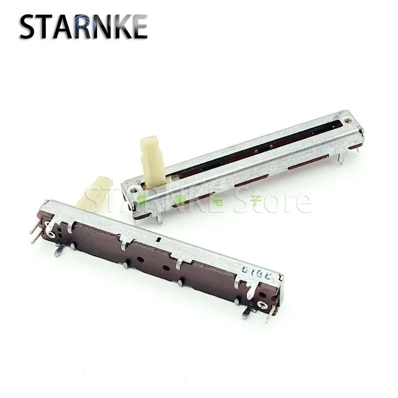 2PCS 60mm 3-Pin Single Straight Slide Potentiometer D10K Volume And Light Adjustment Mixer Fader Stroke 45mm Handle 15mm