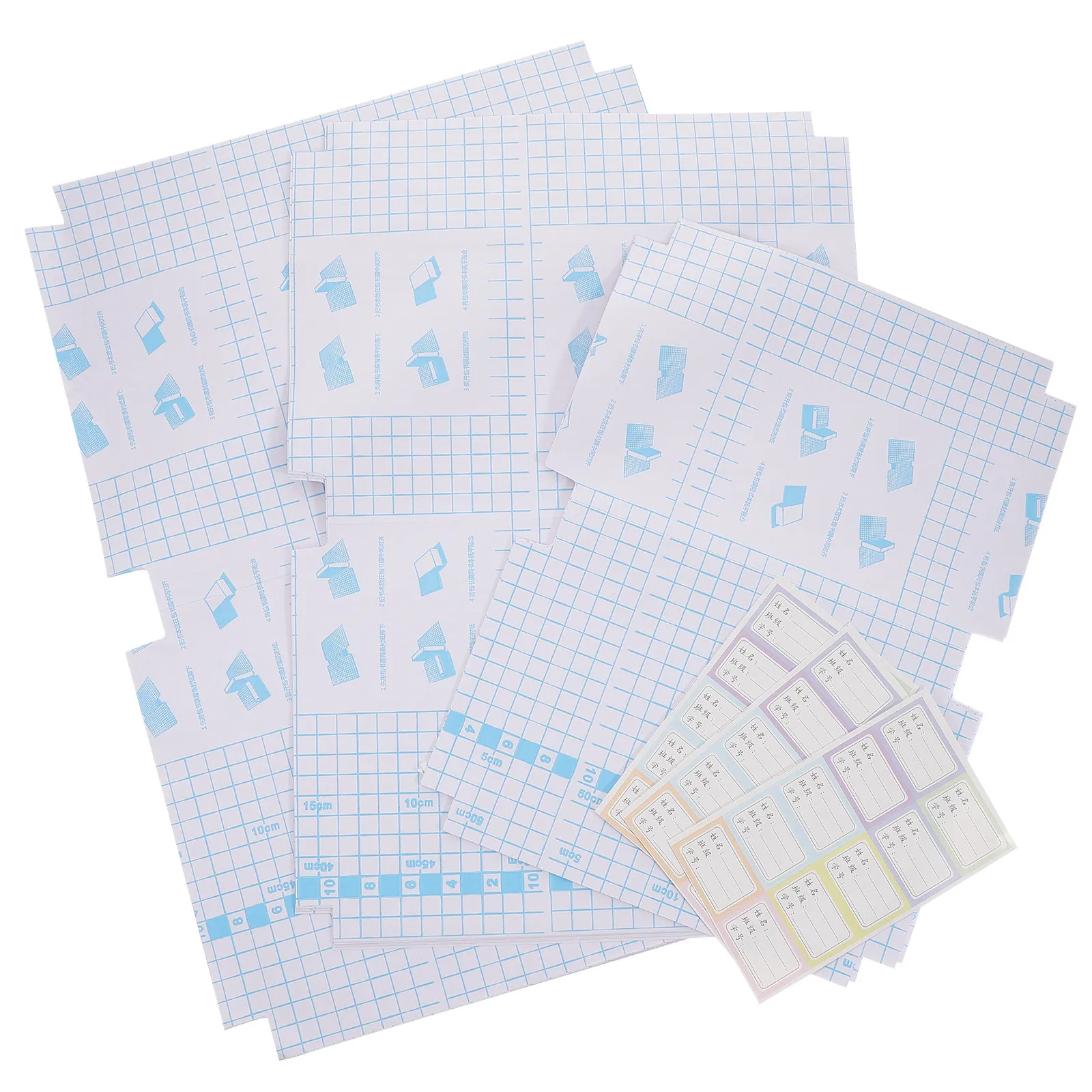 30pcs Clear Self-Adhesive Book Covers for Paperback & Hardcover Textbooks, Exercise Books, Science Books