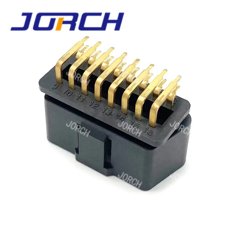 12V 24V J1962 90 Degree Right Angle Pins OBD II OBD 2 OBD2 Male Connector with gold plated pins