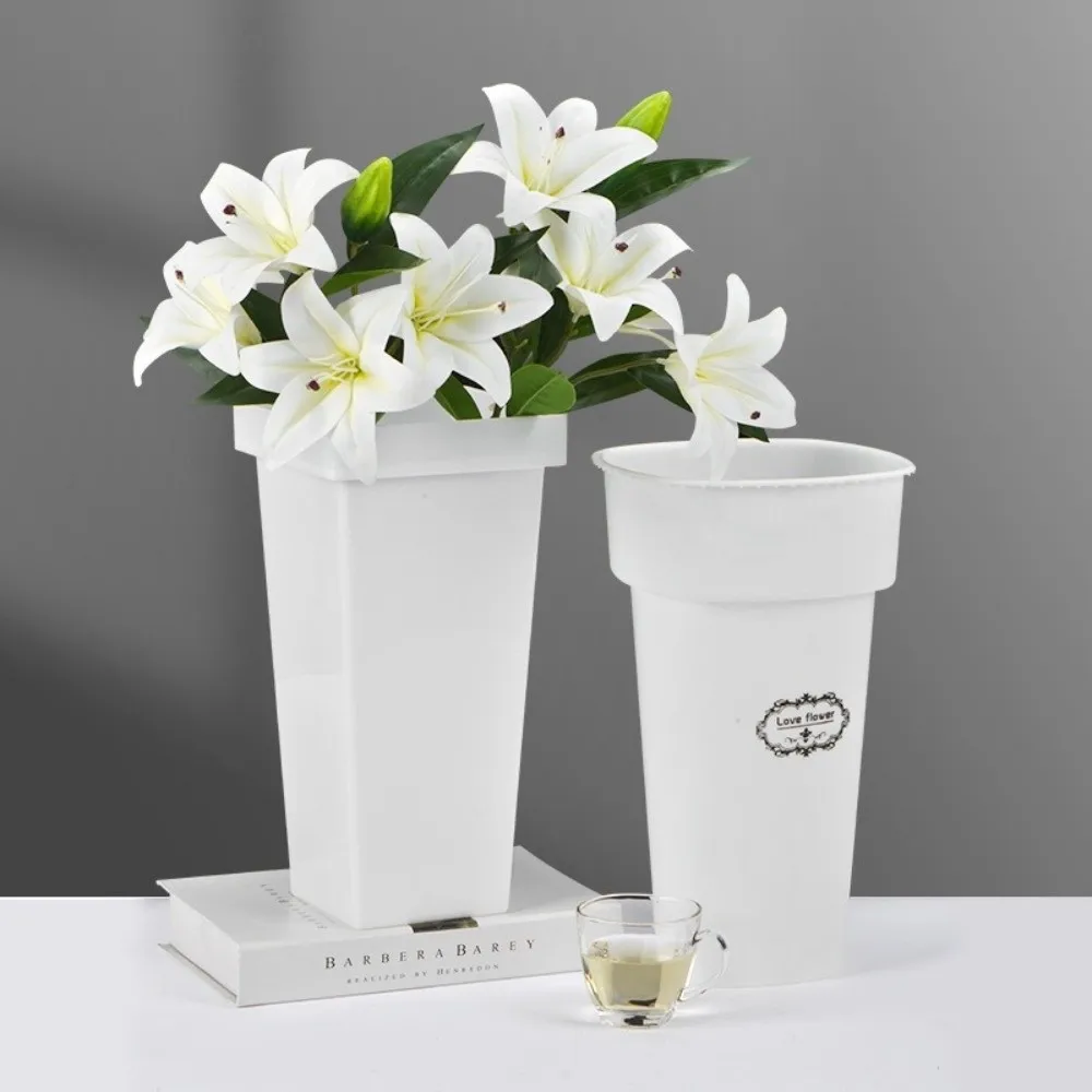 Square Flower Bucket Plastic Flower Reviver Flower Conditioning Bucket Deep Water Flower Pot Fresh Dry Flower