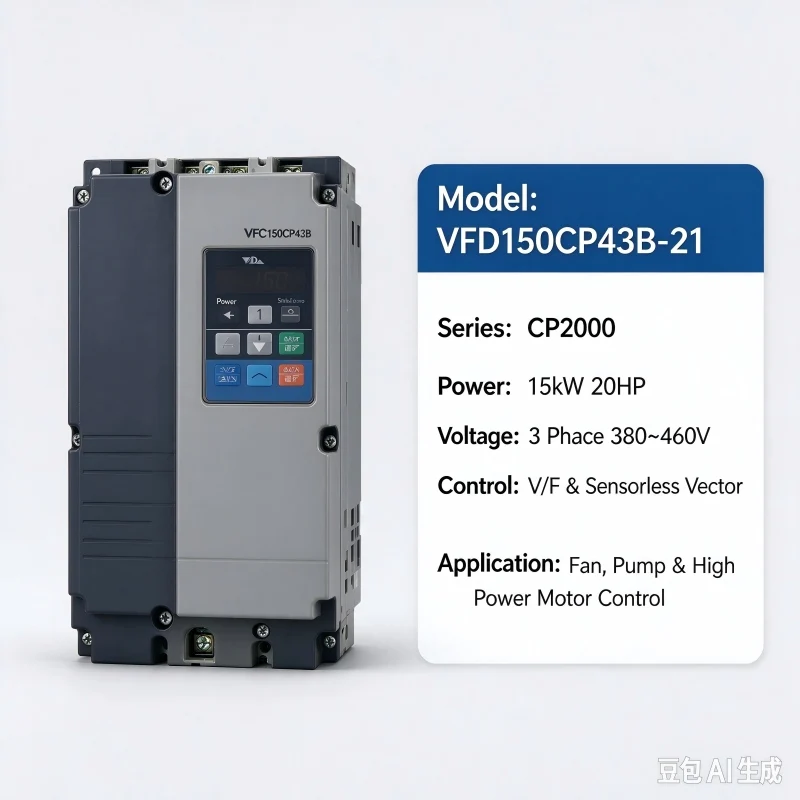Delta VFD150CP43B-21 15KW 3PH 380-460V CP2000 VFD Variable Frequency Drive Inverter