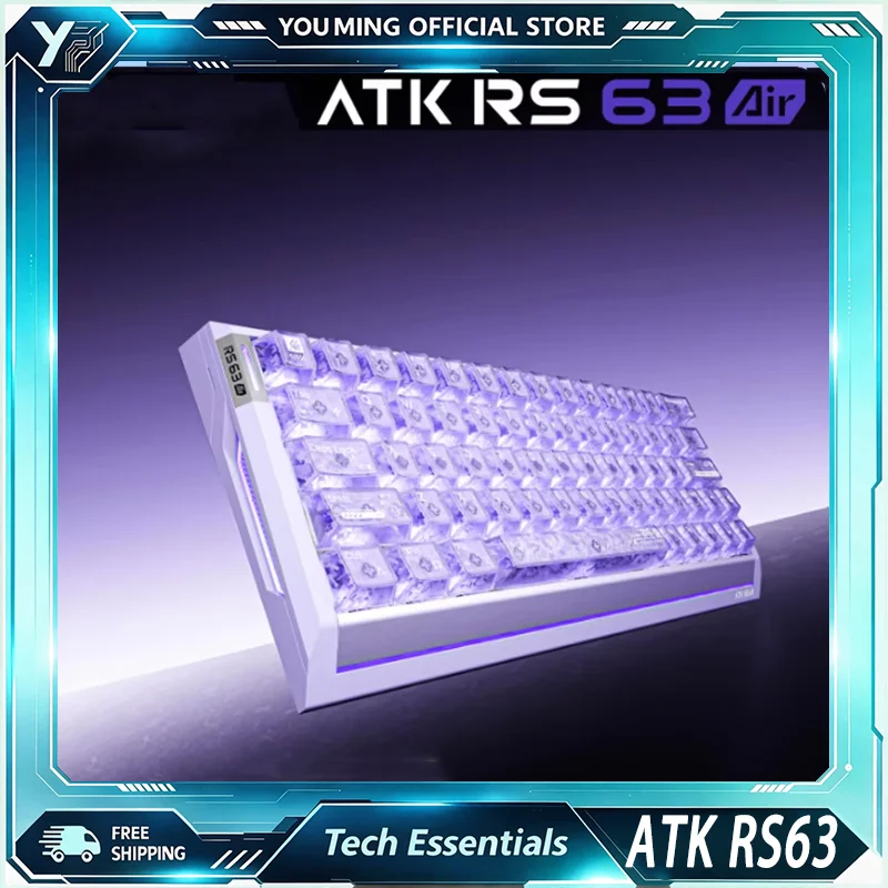ATK RS63 Air 63‑Key Magnetic‑Switch Mechanical Keyboard Hot‑Swap RGB Backlit Tri‑Mode Wireless Gaming Keypad For PC Esports