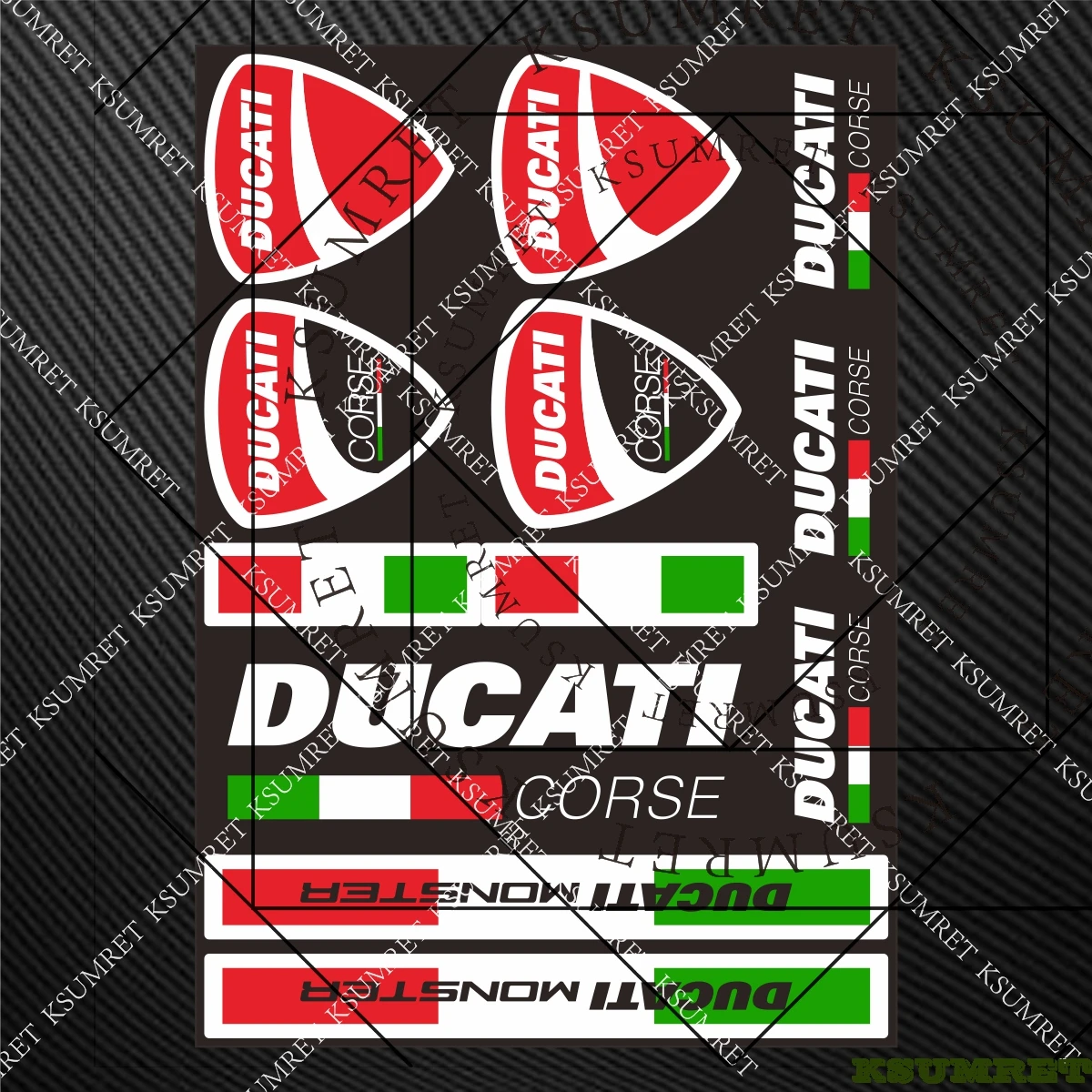 لملصقات شعار Ducati ملصق مائي لخزان الدراجة النارية