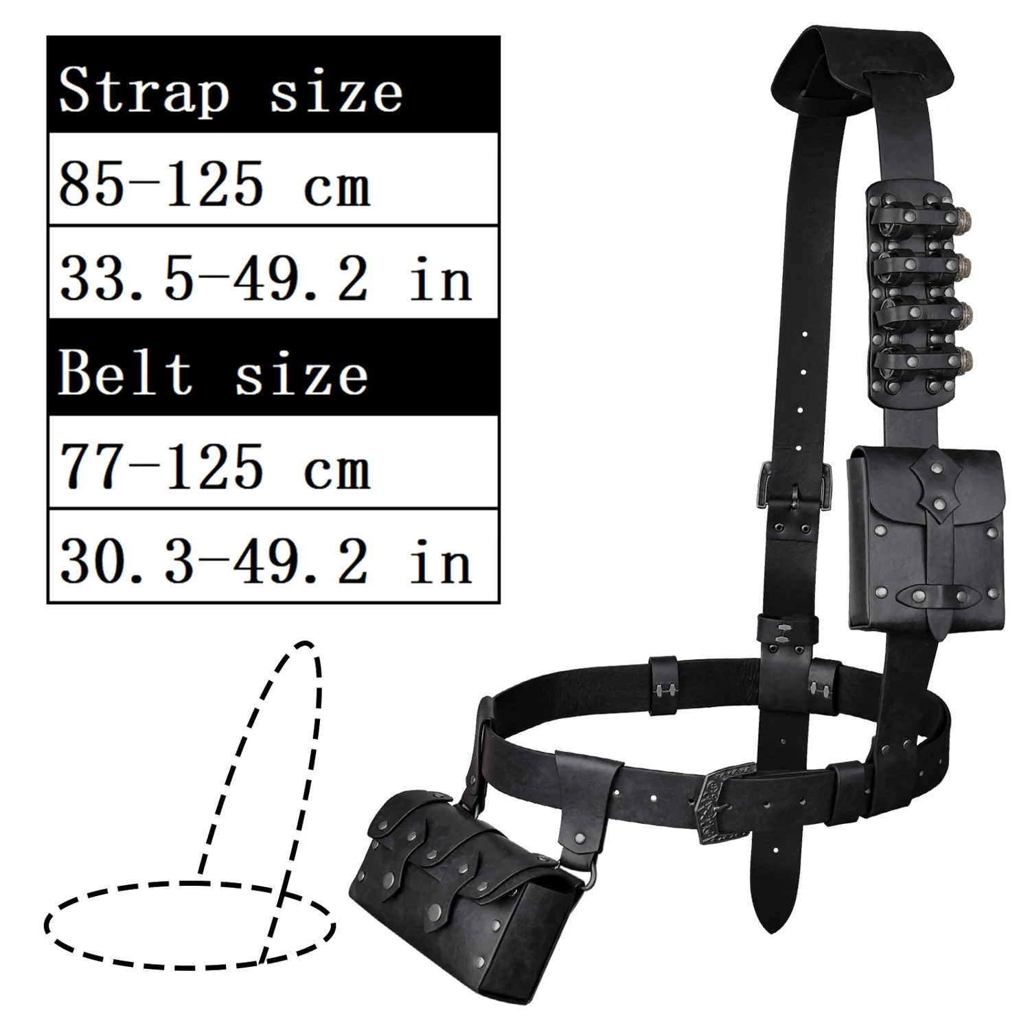 القرون الوسطى عصر النهضة حقيبة بحزام سلتيك فايكنغ عملة الحقيبة Steampunk محفظة للرجال النساء Larp تأثيري