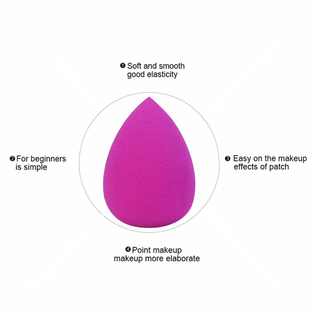 4Pcs Water Drop Makeup Sponge Professional Cosmetic Puff For Foundation Concealer BB Cream Blending Egg Sponge Makeup Tools