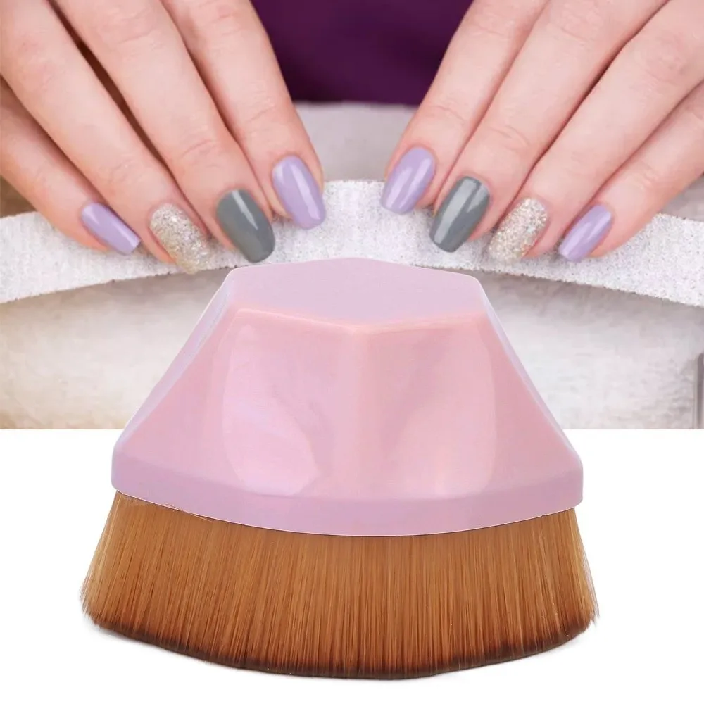 Soft Nail Dust Remover Brush Portable Cute Ultra Soft Nail Cleaning Brush Pink ABS Magic Foundation Brush Manicure