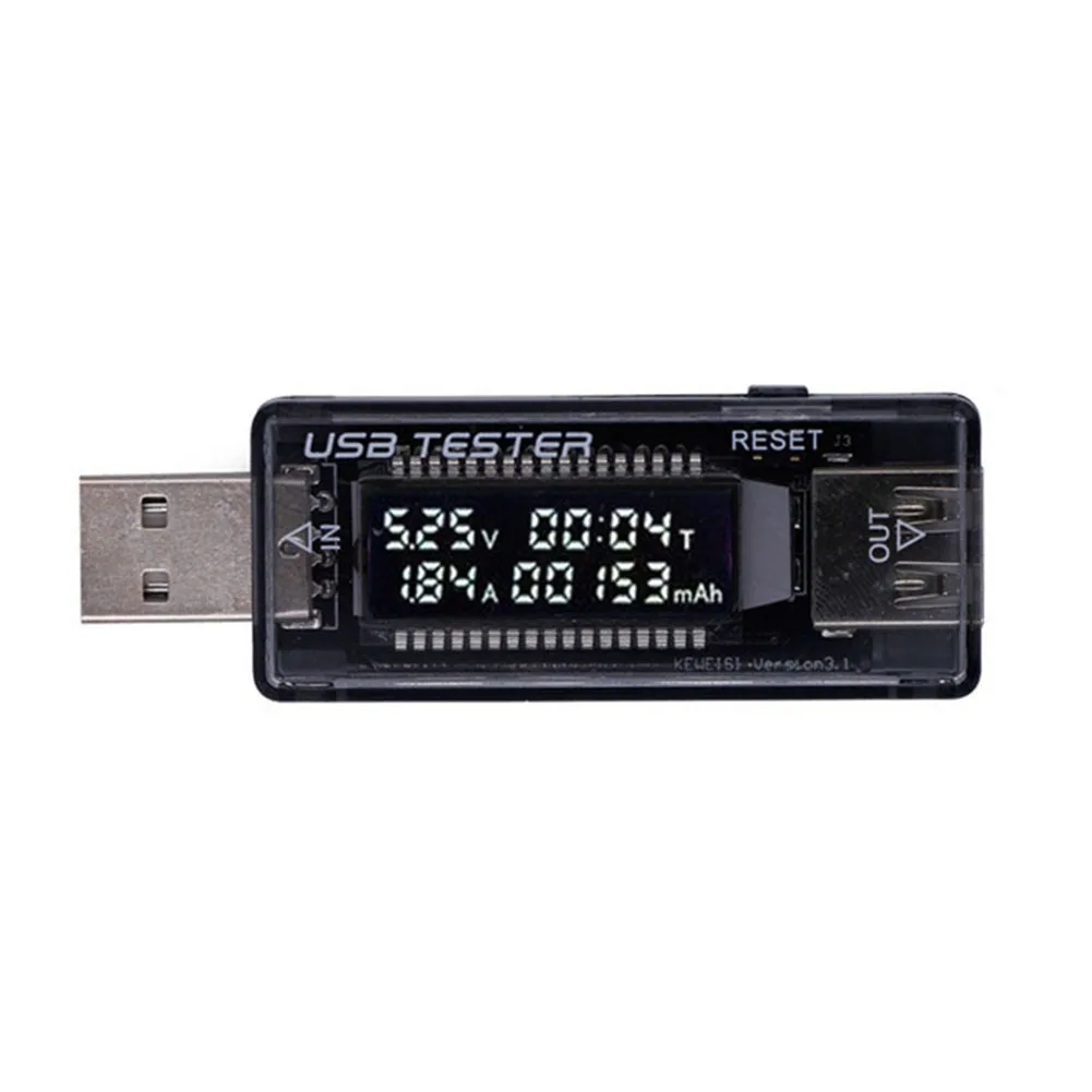 Current And Voltage Analyzer USB Power Tester Voltage Current Meter Discharge Capacity Measurement Memory Function Display