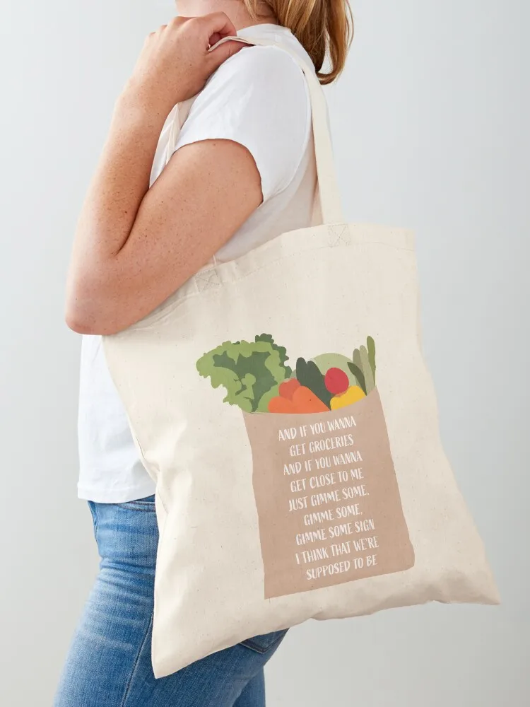 

Groceries by Mallrat Tote Bag tote bags aesthetic Women's bags Cloth bags reusable shopping bag