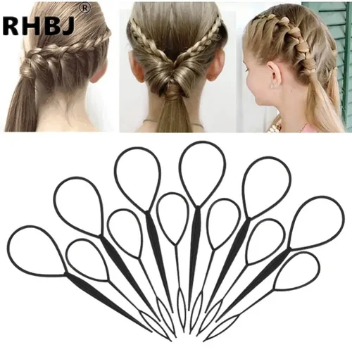Imagen 1 del producto 1/3 Uds. Pasador mágico de plástico para el pelo, Clip para el pelo, trenza, accesorios para hacer cola de caballo, herramienta de estilismo para el cabello Diy, salón de moda