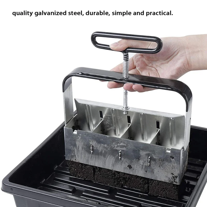 Manual Clod Soil Blockers Garden Tools Seeding Tools Soil Block Soil Blocking Tool for Seed Stater Tray