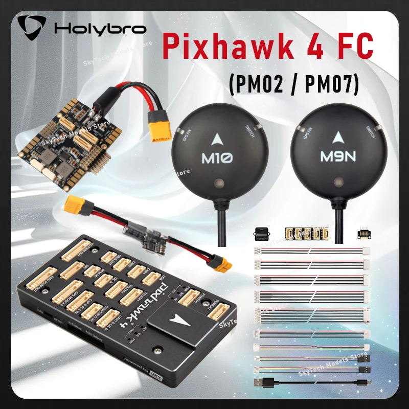 

Pixhawk 4 Holybro Flight Control/Autonomous Vehicle M9N or M10N GPS PM02 V3 12s or PM07 14s Power Module For RC Drone/Car/Boat