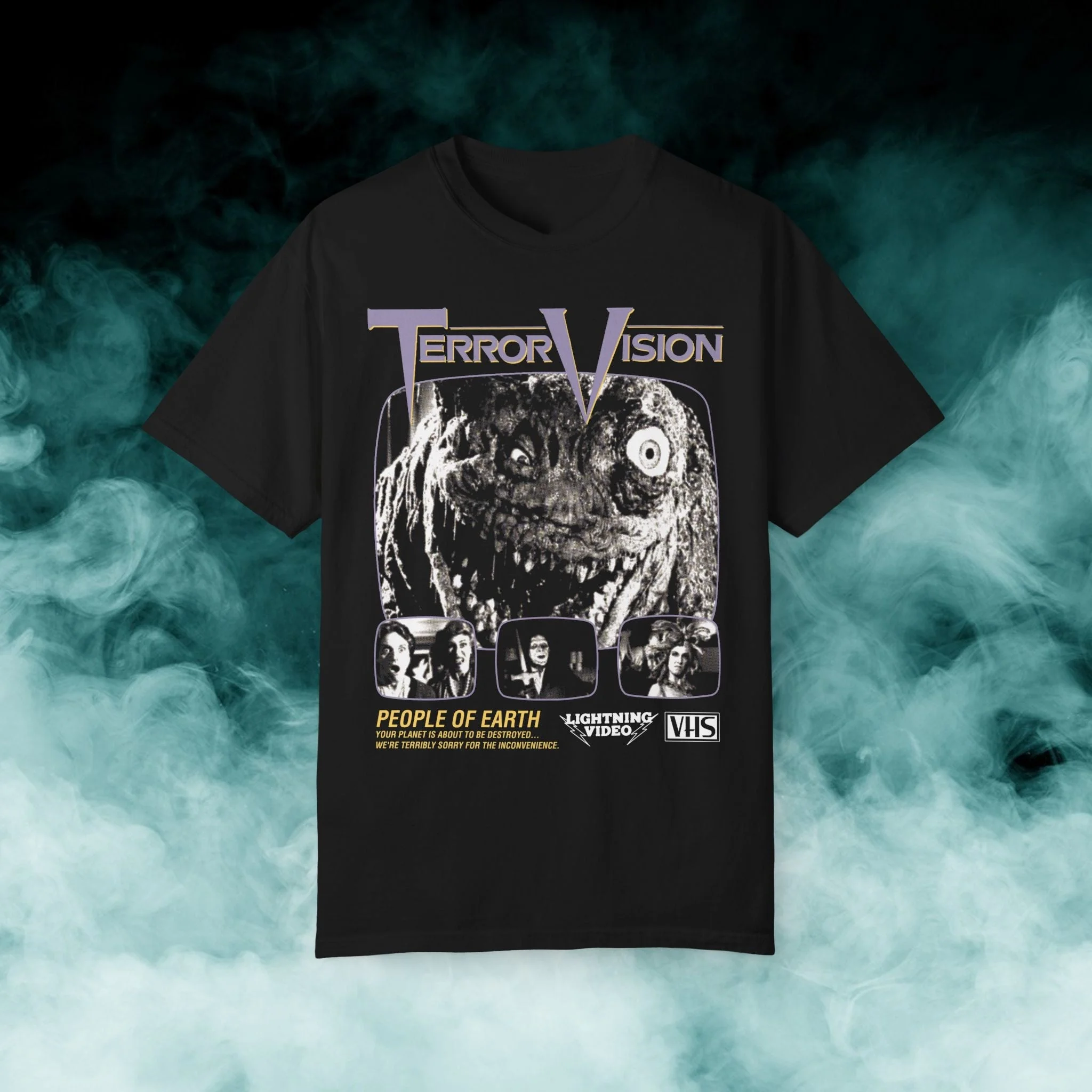 Terror Vision Horror Movie Graphic T-Shirt Cotton Men Women Streetwear Tee