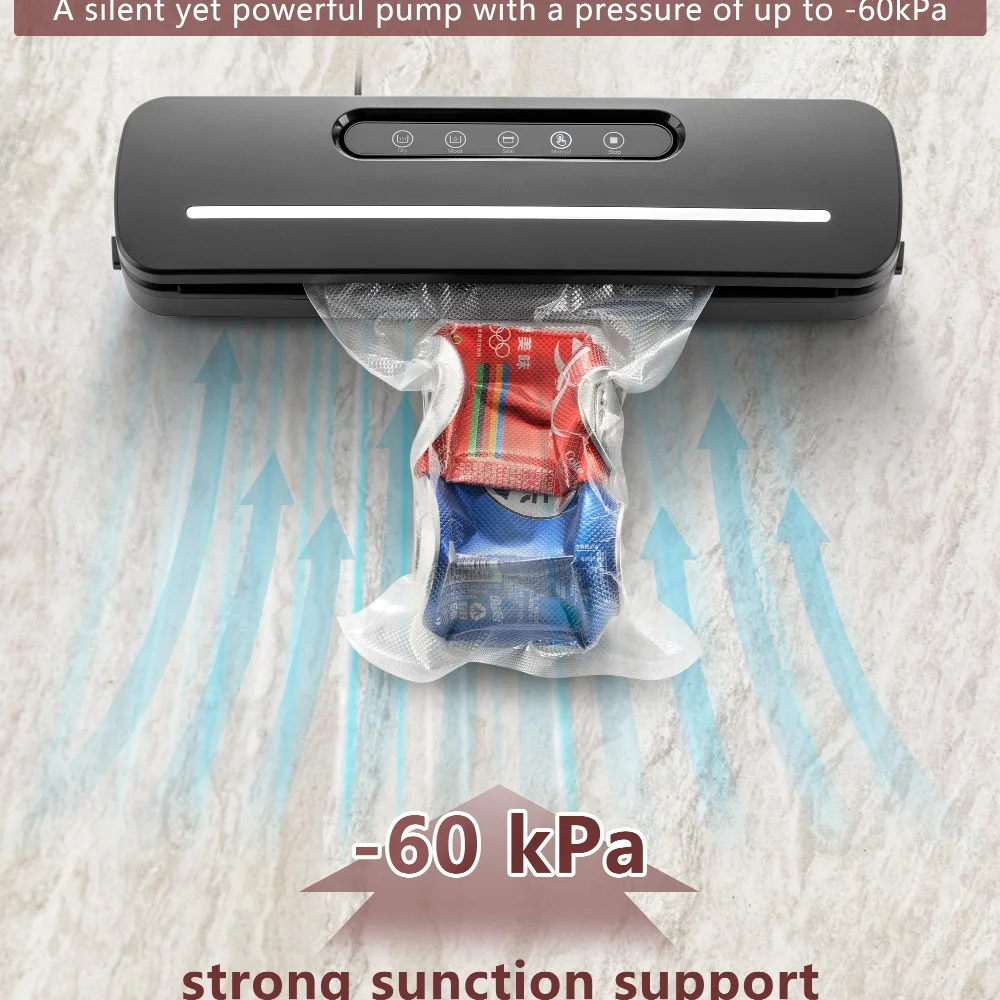 Automatic Food Vacuum Sealing Packaging Machine Sealing Machine Portable Household Vacuum Food Sealing Comes with 10 Vacuum Bags