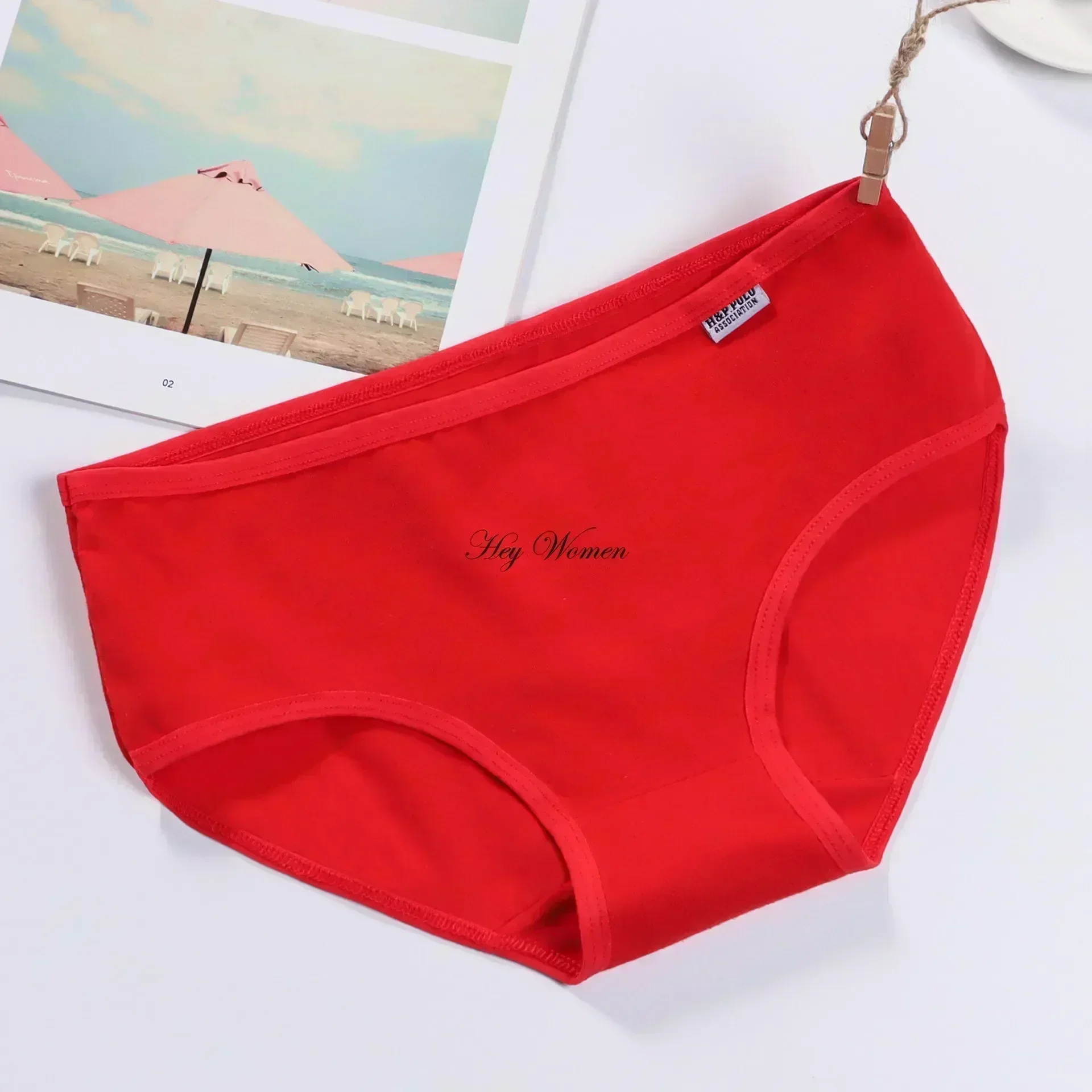 Women\'s Underwear Solid Candy Color Simple Cotton Crotch Panties Comfort Breathable Briefs Fashion Cozy Underpants Lingerie