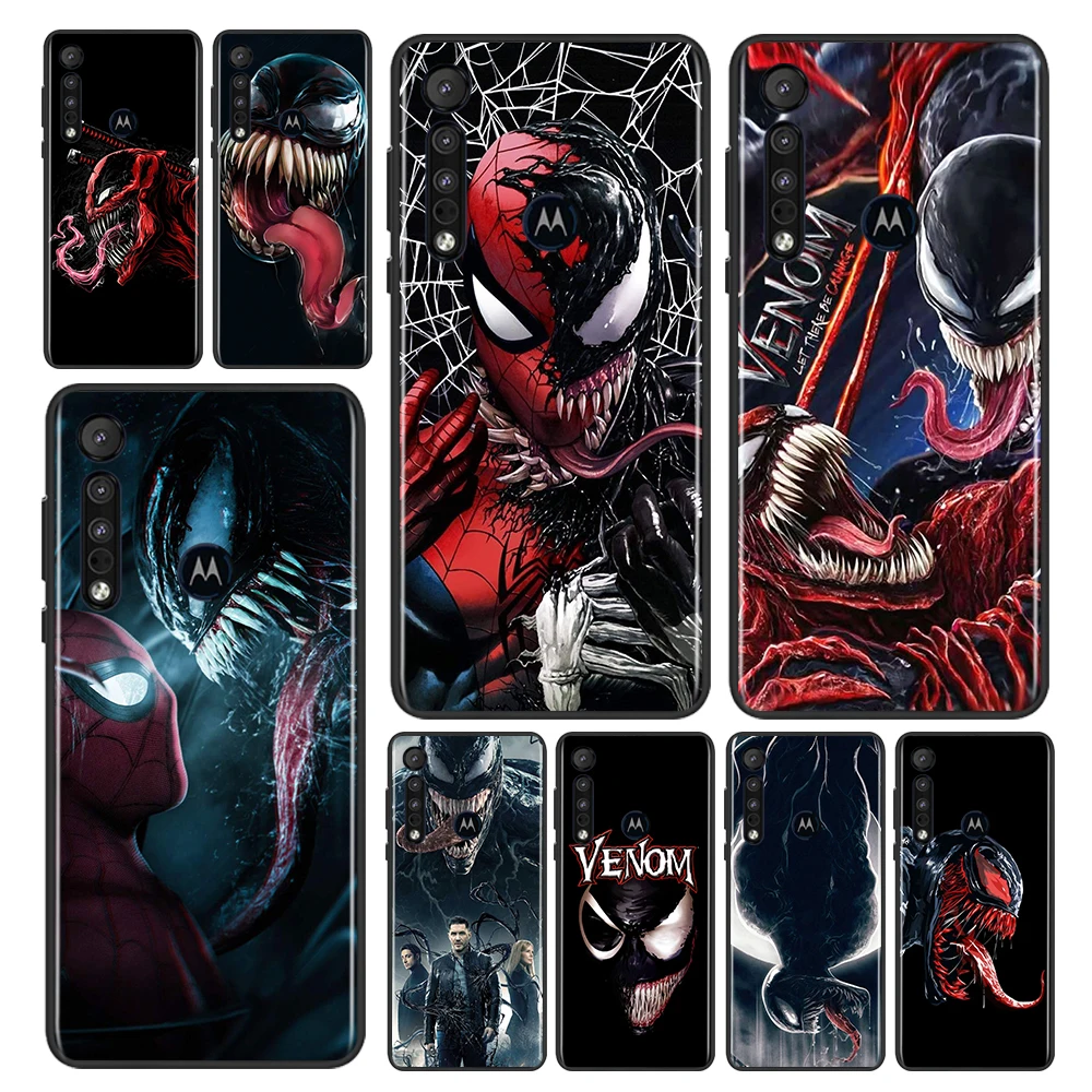 Avengers Hero Venom Man Case For Motorola Moto G9 G8 E20 E7 E6 One Marco Hyper Fusion Power Edge Plus Black Phone Cover