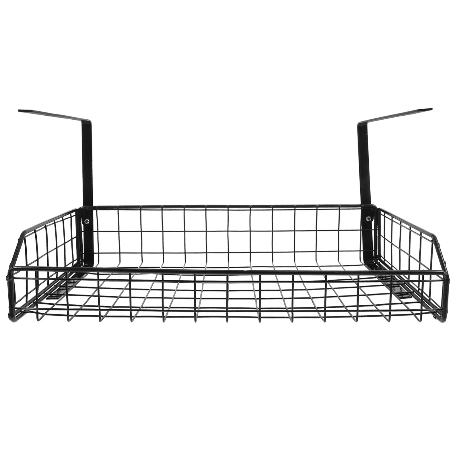 

Large Black Desk Cable Management Tray Wire Organizer Storage Basket Heavy Duty Cord Holder No Drilling Needed