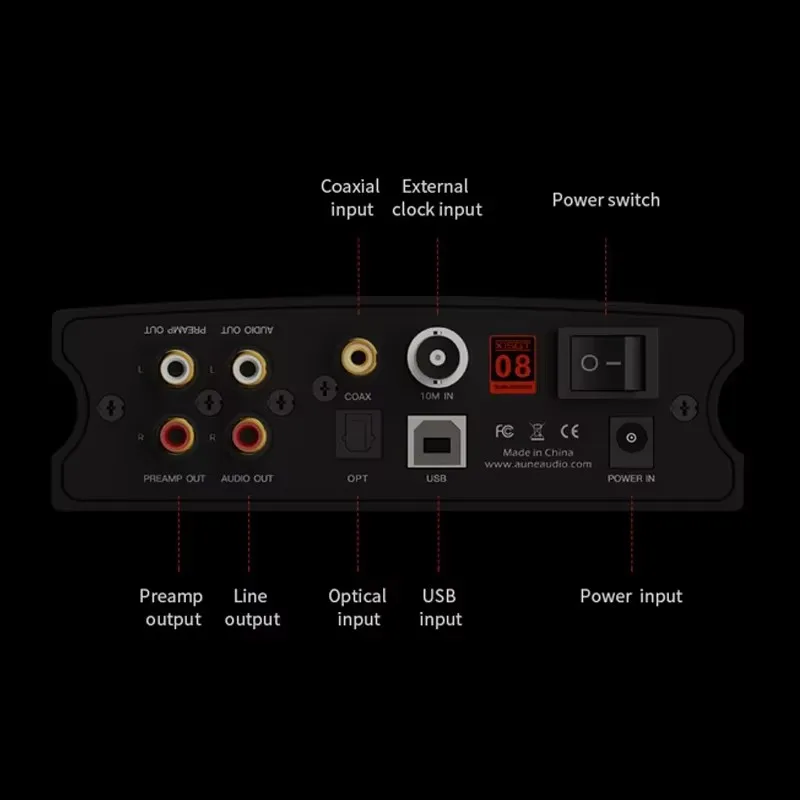 AUNE X1S GT decodificador de Audio Digital sin pérdidas DSD Masterband Bluetooth 5,1 amplificador BT DAC con amplificador de auriculares HIFI ES9038Q2M X1SGT