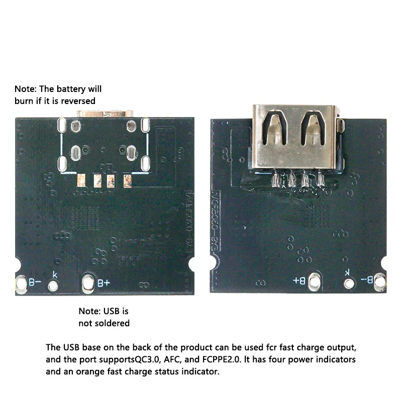 Повышающий Модуль питания QC4.0 QC3.0 USB Type-C, 5 В, 4 а, внешний аккумулятор для мобильных устройств, аксессуары с защитой, Внешний индикатор