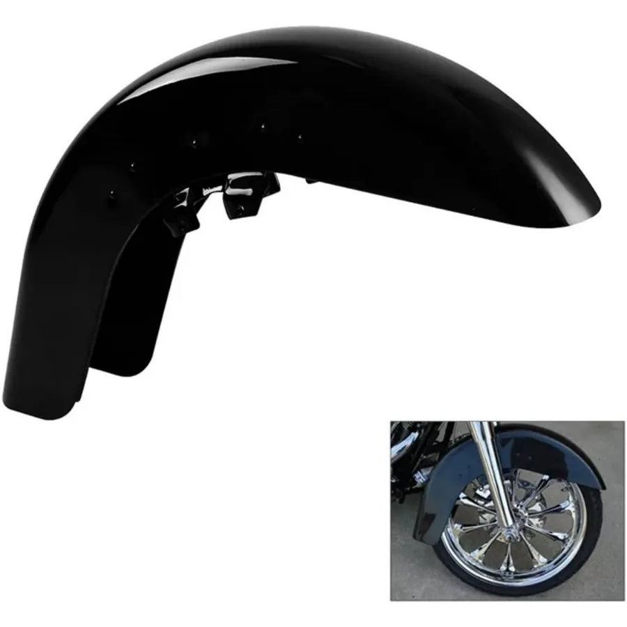 مناسب عالمي للحاجز الأمامي الأسود الزاهي المتوافق مع Harley Touring Electra Glide Road Glide Street Glide Road King Tri G