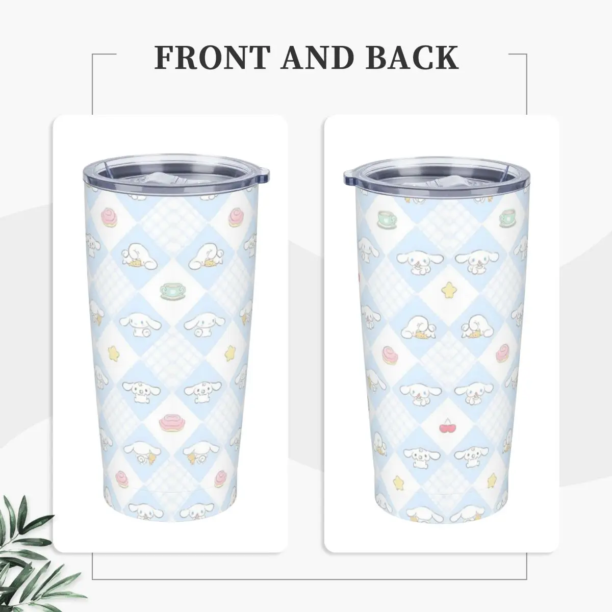 Stainless Steel Tumbler Cinnamoroll Mugs Cup With Straws Travel Cold Drink Water Bottle Insulated Large Capacity Coffee Mug