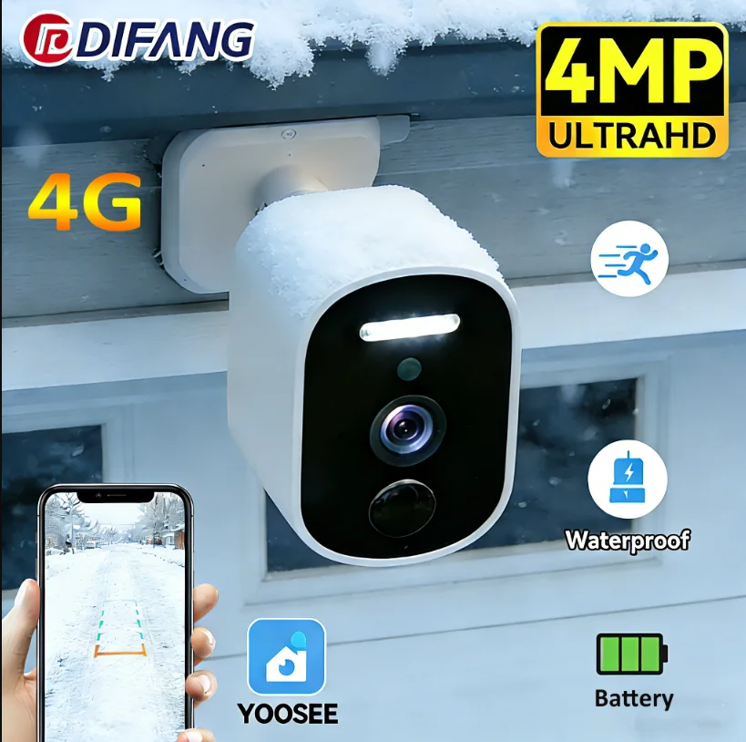 4G Sim Card Yoosee Cam Mini Battery Camera Video Monitor Security Protection 5000MaH Battery 4G Wireless Surveillance IP CCV Cam