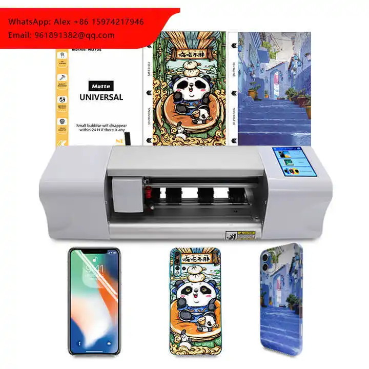 

Hot Automatic Smart Mobile Phone Screen Protector Film Cutting Machine Back Sticker Mobile And Laptop Skin Cutting Machine
