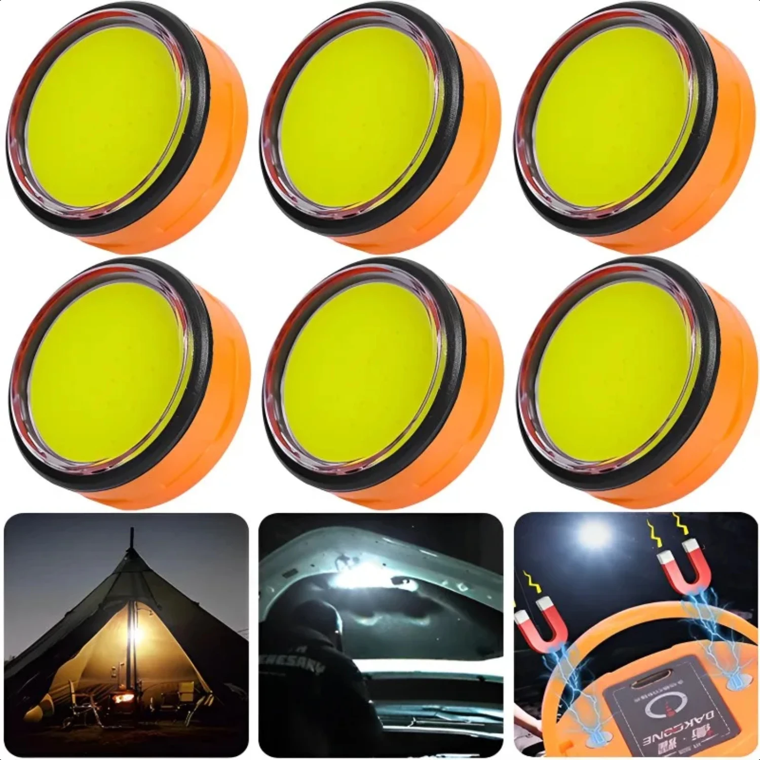 

USB Rechargeable Camping Light Rechargeable with Magnet Base Power Bank Outdoor Tent Portable Emergency Lantern Hiking