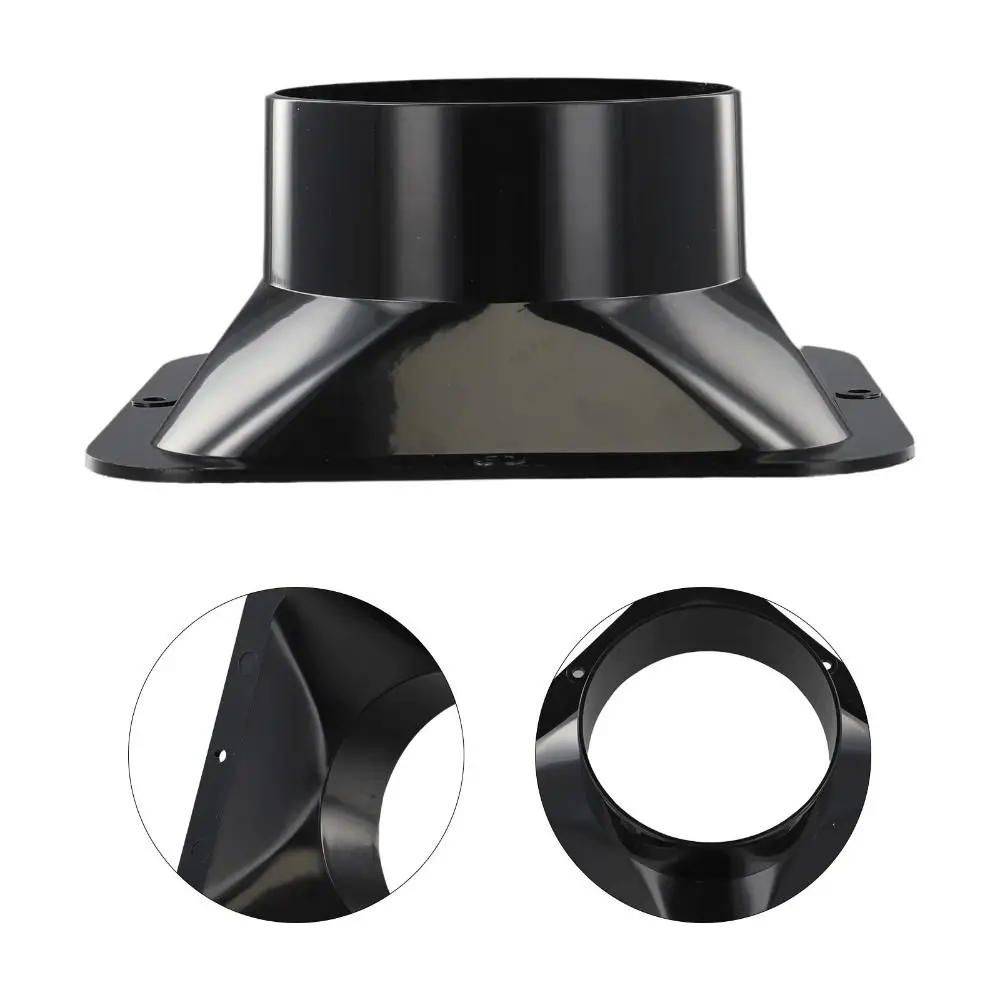 Household Accessories ABS Wall Flange Connector Black Exhaust Pipe Connector Air Pipe Joint Kitchen