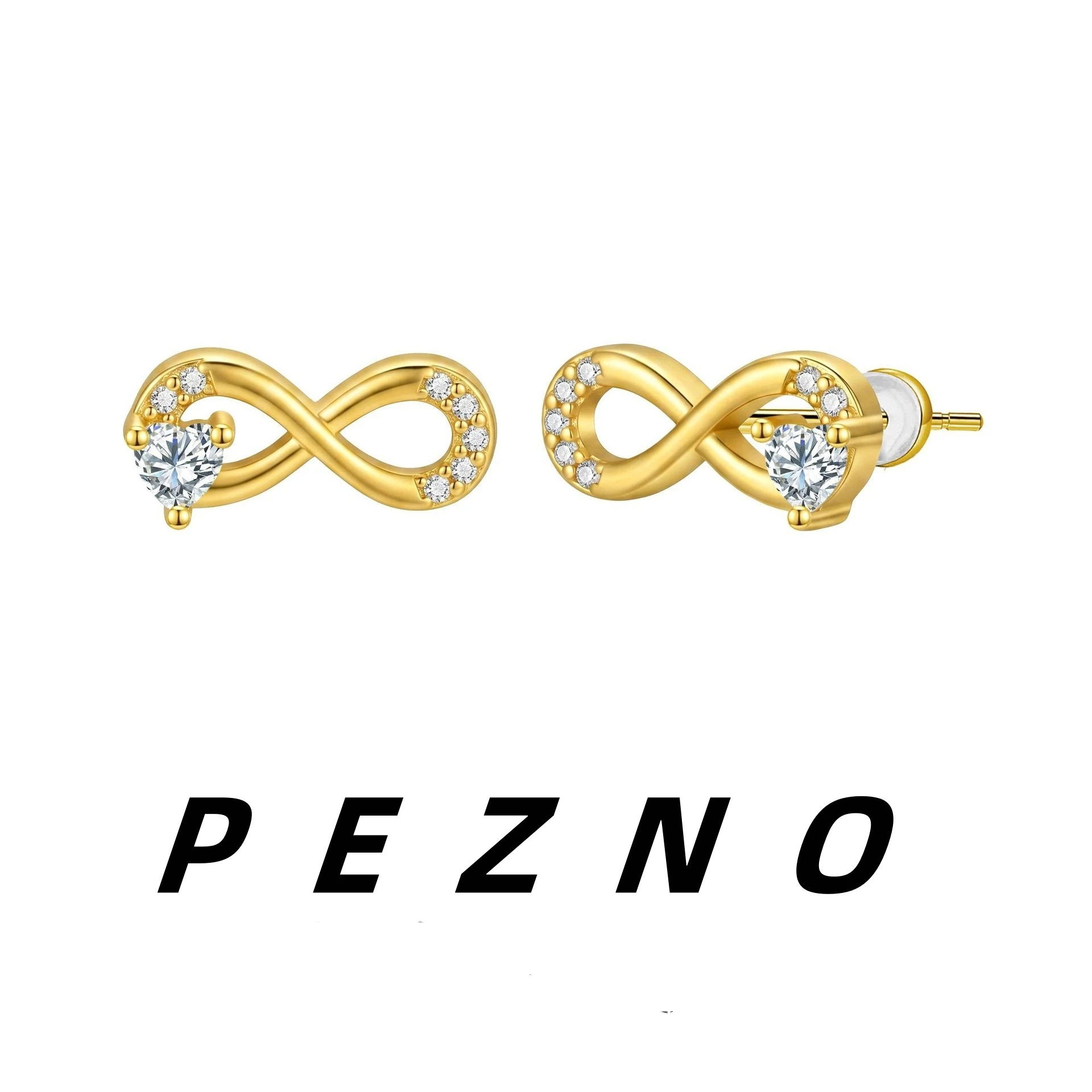 

18K Gold Plated Infinity Knot Stud Earrings for Women Hypoallergenic Dainty Cubic Zirconia Eternal Love Earrings Gift for Her