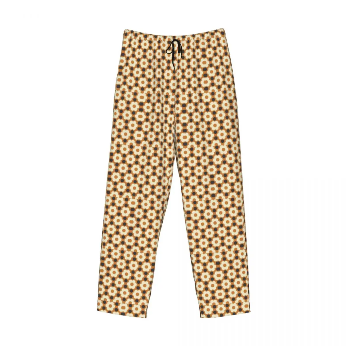 Calça de pijama masculina com múltiplas hastes Orla Kiely, retrô, geométrica, scandi, roupa de dormir, lounge, stretch com bolsos