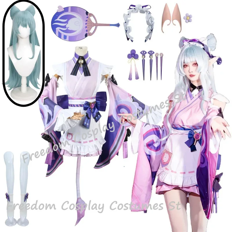 

DY2025Game Genshin Impact Yuminekuki Mizuki Косплей Костюм Фиолетовое Платье Полный Комплект Униформа Outfis Yuminekuki Mizuki Косплей Костюм