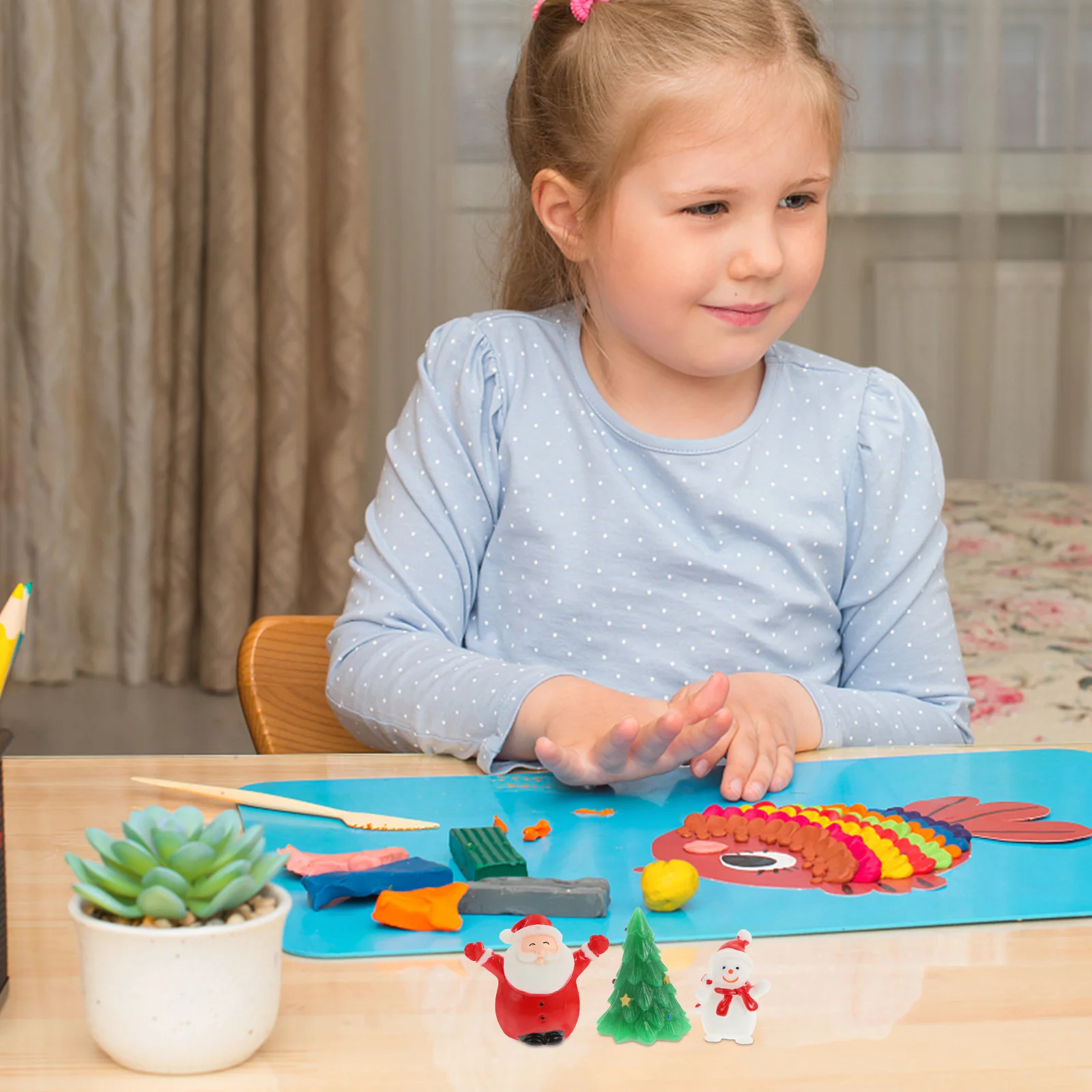 

5 Pcs Handcrafted Mini Snowman Decoration Christmas Xmas Resin Ornaments Landscaping Tree