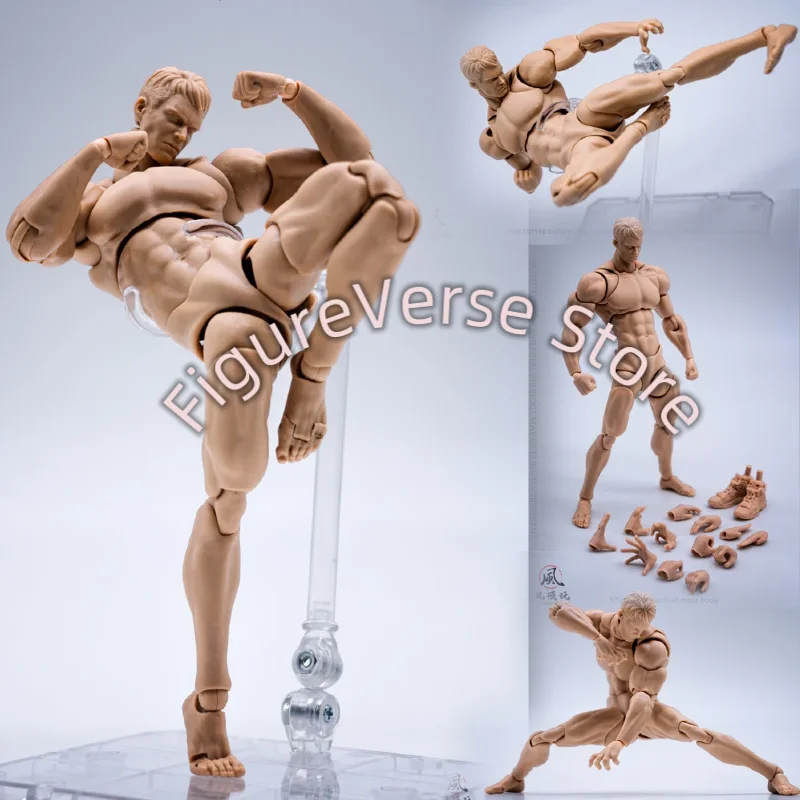 

Коллекционная фигурка Wind Toys 1/12: Супергибкий мужской мускулистый телосложенный манекен 16 см с головой и 7-ю сменными руками