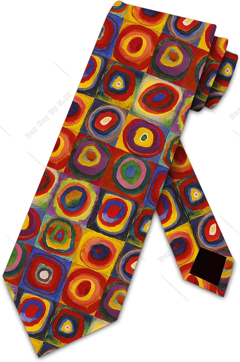 

Art Abstract Painting Colorful Ties Squares and ConcentricCircles Necktie Art Tie Men Shirt Accessories POLYESTER