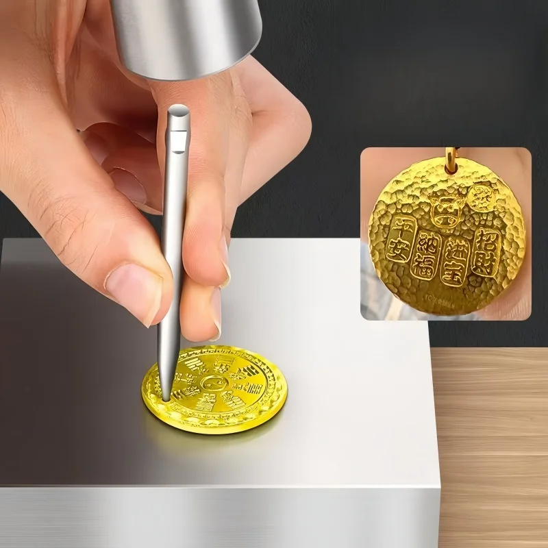 Wear-Resistant Precision Punch Needle - Professional Hole Drilling Tool for Gold Silver Jewelry & DIY Pendant Making, No Loss