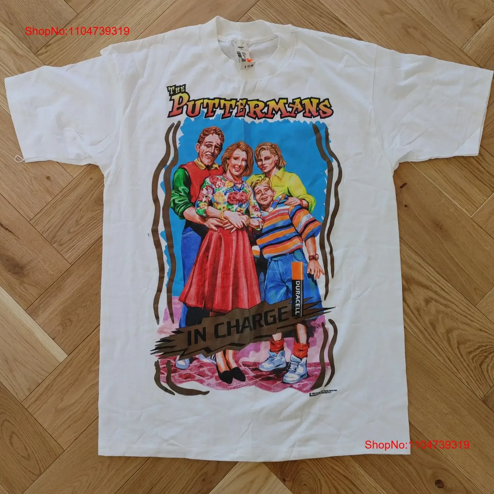 Vintage Deadstock 90s Duracell The Puttermans camiseta tamaño XL blanco vintage lavado streetwear elegante versátil Unisex