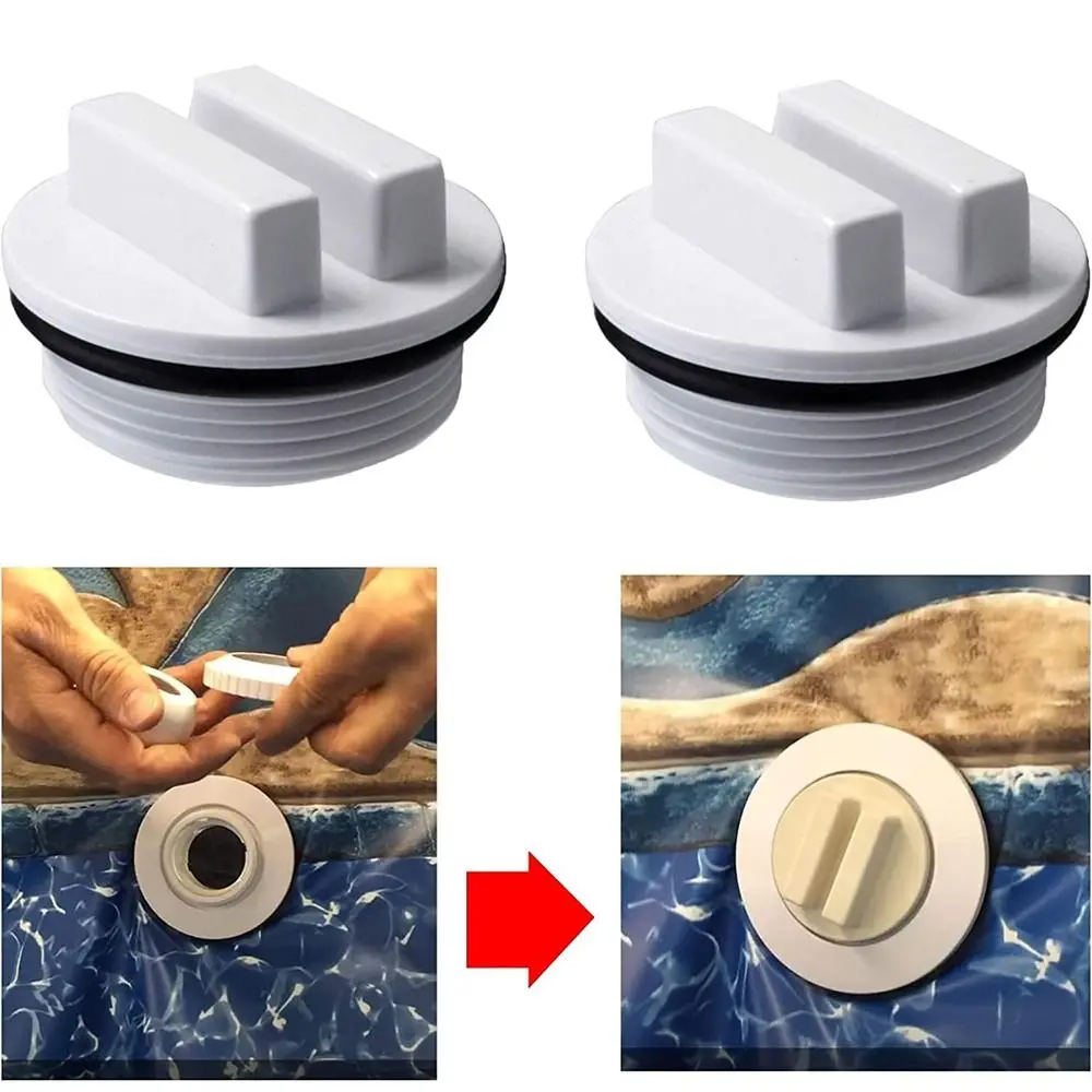 Tapón de plástico para invierno para piscina, tapón Universal para piscina a prueba de fugas, blanco y negro