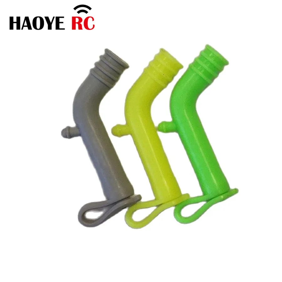 Haoye Engine Exhaust Extension Pipe Silicone End Deflector With Cap For Nitro RC Model Car HSP Himoto HPI Traxxas Losi Axial