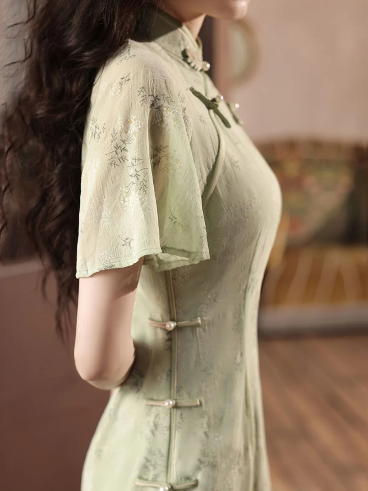 

Улучшенный женский винтажный длинный плащ-накидка в китайском стиле для повседневной носки