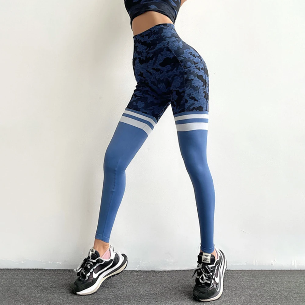 Leggings de Yoga para mujer, mallas de Yoga ajustadas hasta el tobillo, cómodas, a la moda, coreanas, con contraste de Color, cintura alta