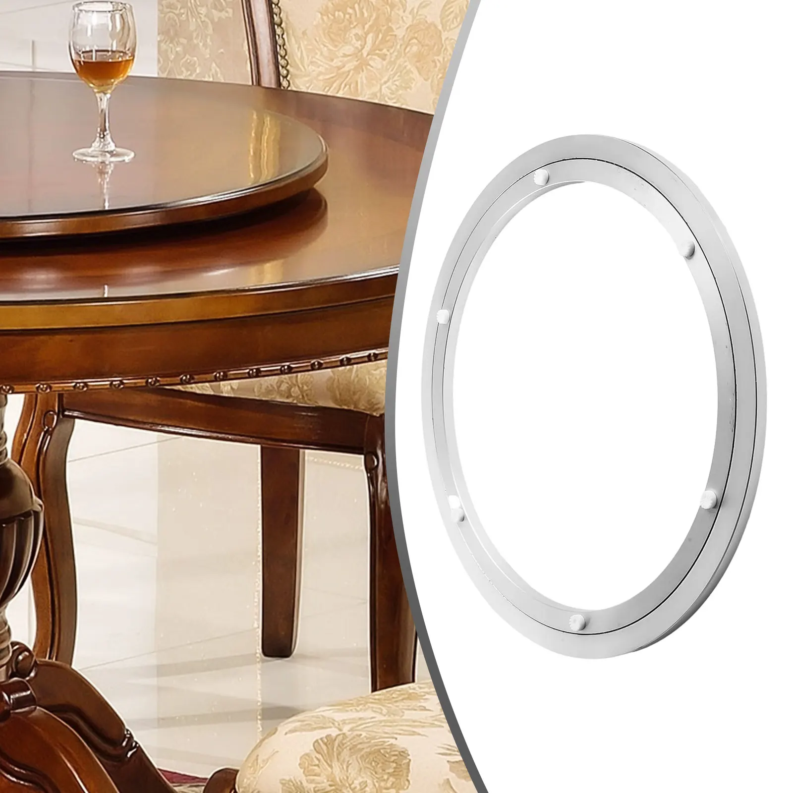 

12-39cm Rotating Bearing Turntable Lazy Base For Kitchen Dining Table Heavy Duty Ball Bearing Kitchen Hardware Smooth Swivel