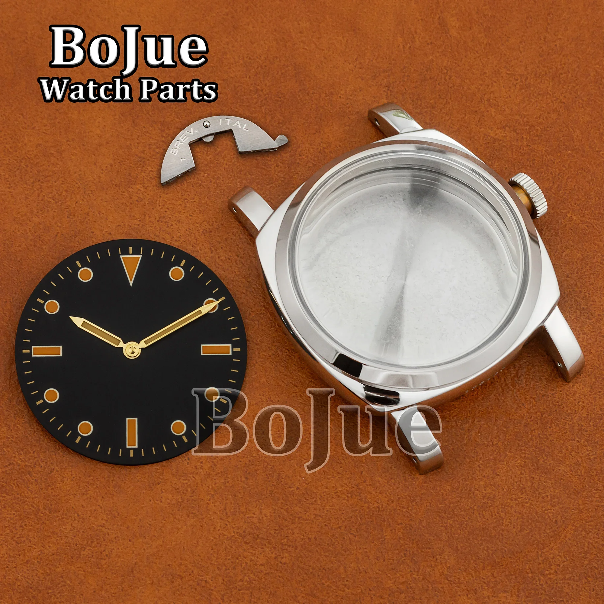 47MM Stainless Steel Watch Case PAM 6152 Luminous Dial Hands ETA6497/6498 ST3600 Movement Men Manual Mechanical Men Watch Parts