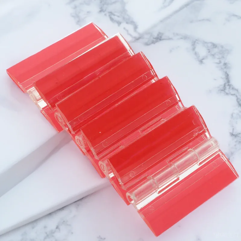 

5 pcs Acrylic Clear Folding Self-Adhesive Mini Box Hinges Corrosion Resistant Lightweight Quiet Transparent Hinges For Furniture