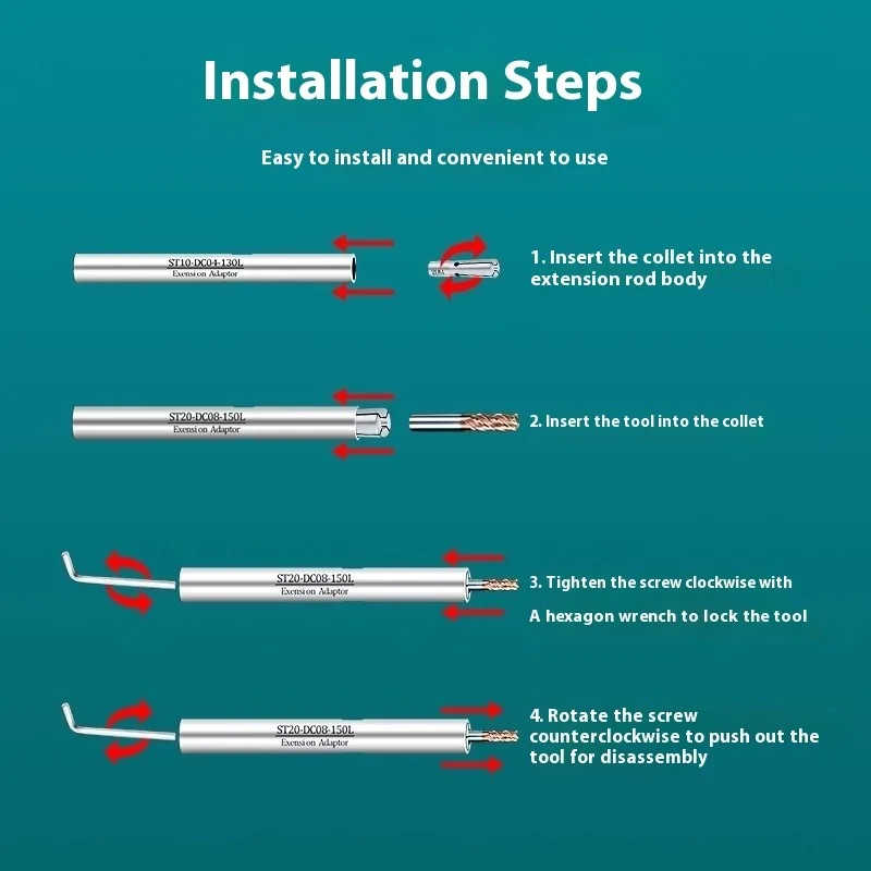 แกนต่อขยาย DC รุ่น C8 C10 C12 C16 C20 C25 C32 DC4 DC6 DC8 DC12 ST10 ST12 ST16 DC04 DC06 DC08  ขายึดเครื่องมือ  ตัวจับดอกสว่าน