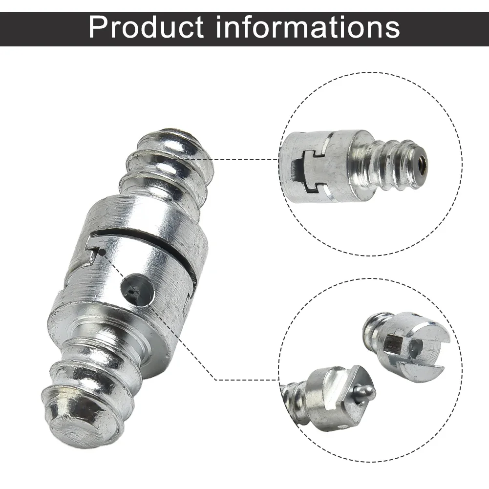 2pcs 16mm Electric Drill Pipe Dredge Spring Cleaner Adapter Male And Female Connecting Rod Cleaner Machine Head Connector